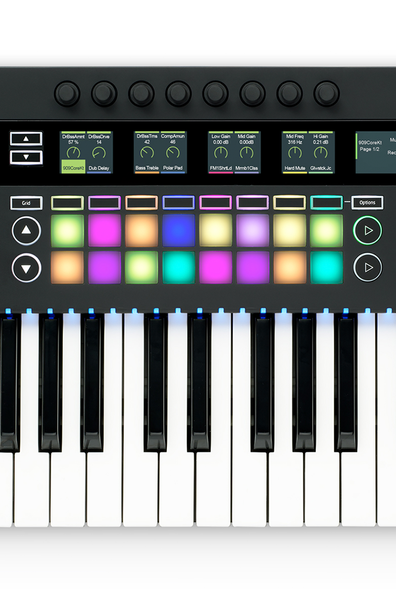 Internal eight-track pattern-based sequencer