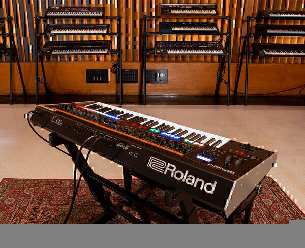 Iconic synthesizer with legendary sound and design.