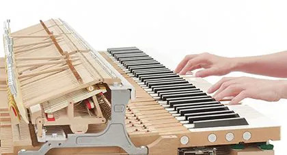Experience the response and feel of an authentic acoustic grand piano action