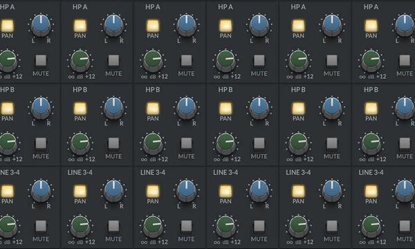 Configure facilmente várias mixagens de fone de ouvido com latência quase zero