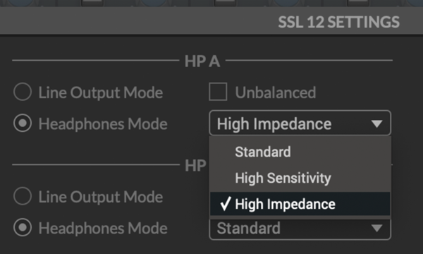 Configure as saídas HP A e HP B da maneira que você precisa