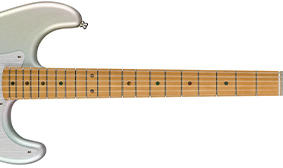 One-piece maple neck with 9.5" radius fingerboard