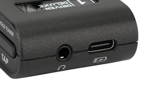 Saída USB-C e para fones de ouvido