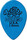Dunlop Tortex Small Teardrop Blue - 1.00